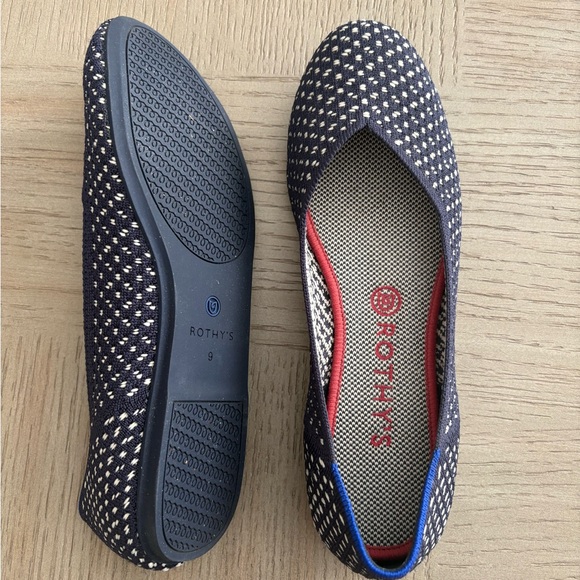 Rothy's Navy and White Patterned Flats - Picture 2 of 6